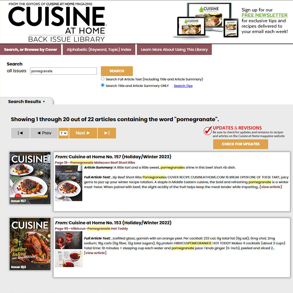 Cuisine at Home Back Issue Library (Issues 1-157) USB Drive