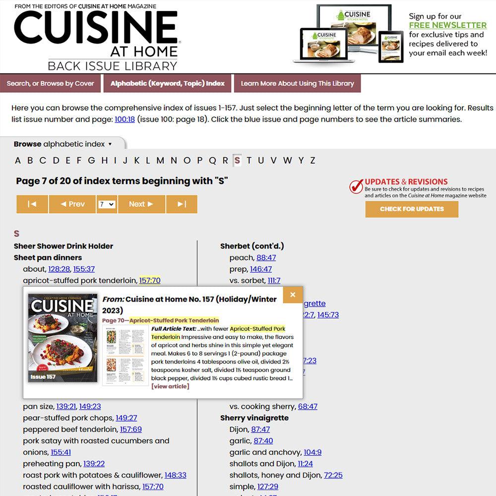 Cuisine at Home Back Issue Library (Issues 1-157) USB Drive