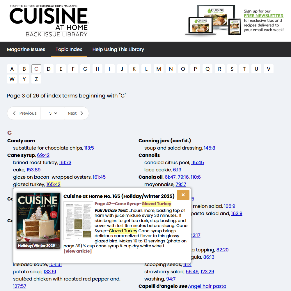 Cuisine at Home Back Issue Library 2025 USB Drive