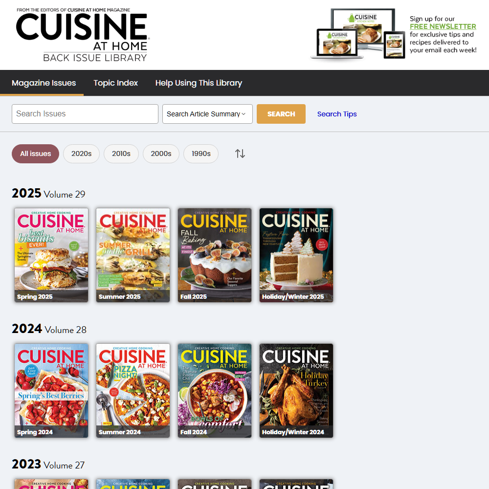 Cuisine at Home Back Issue Library 2025 USB Drive