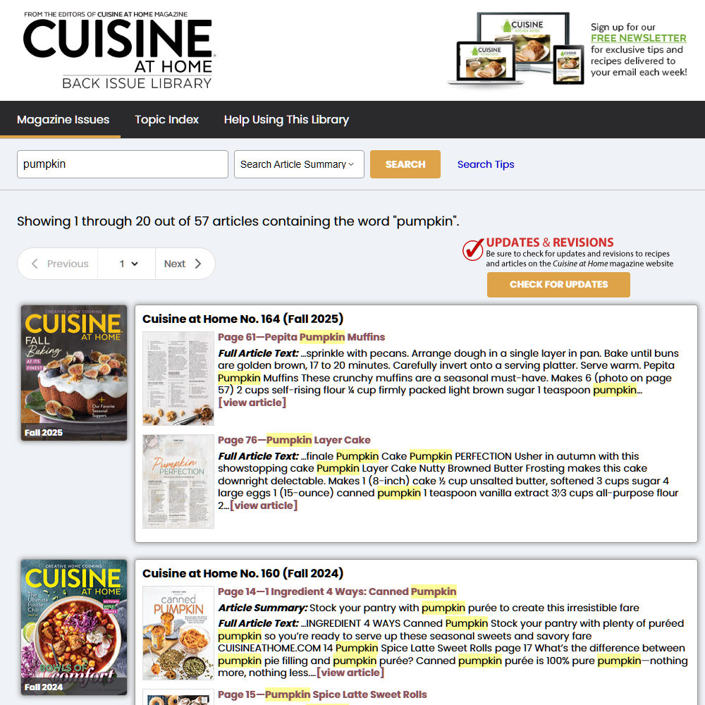 Cuisine at Home Back Issue Library 2025 USB Drive