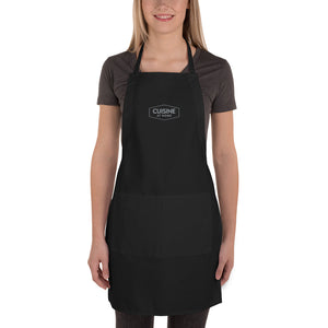 Cuisine Gray Logo Embroidered Apron