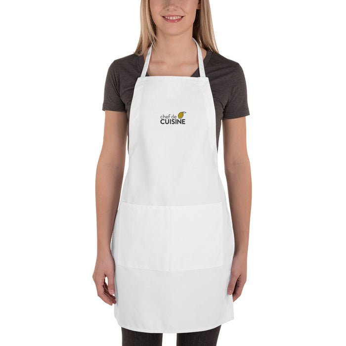 Chef de Cuisine Lemon Embroidered Apron