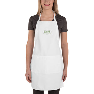 Cuisine Green Logo Embroidered Apron