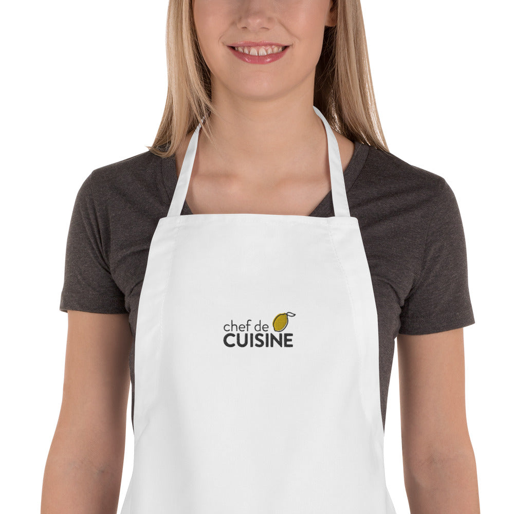 Chef de Cuisine Lemon Embroidered Apron - Main Image