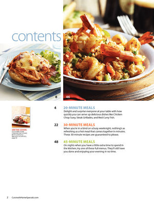 Weeknight Menus Meals in Minutes