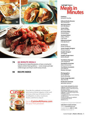 Weeknight Menus Meals in Minutes